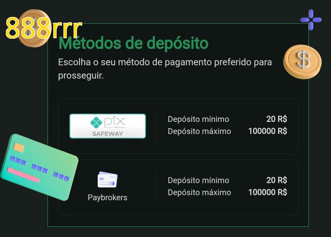 O cassino 888rrrbet oferece uma grande variedade de métodos de pagamento